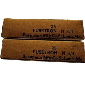 FUSETRON FUSES N 3/4 SLOW BLOWING DUAL ELEMENT FUSES Lot OF 2 boxes 25ct